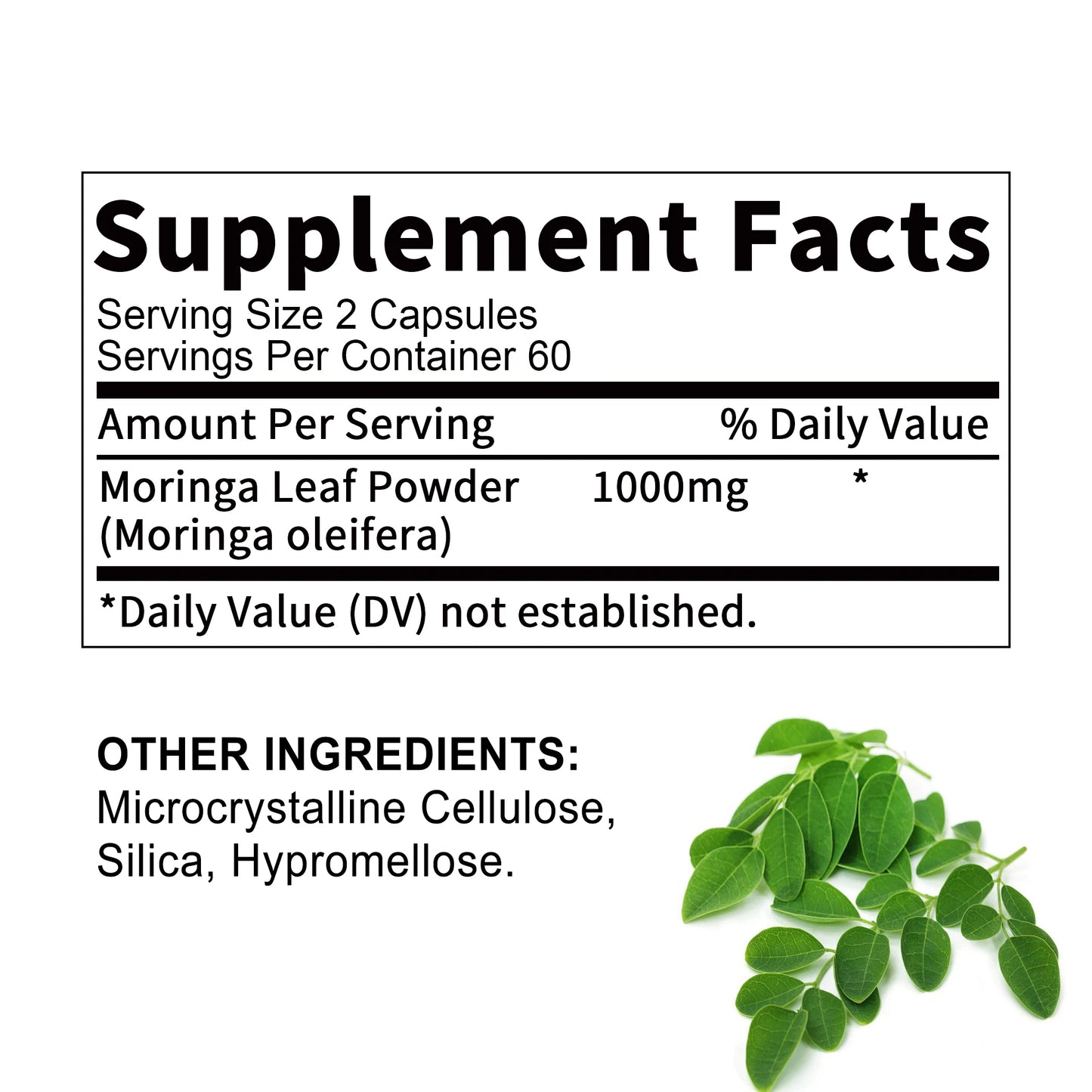 Moringa Capsules 1000mg - for Immune System