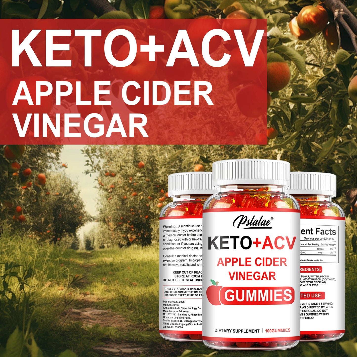 Keto + Acv Gummies - Healthy Weight Management, Accelerated Fat Burning, Whitening Skin