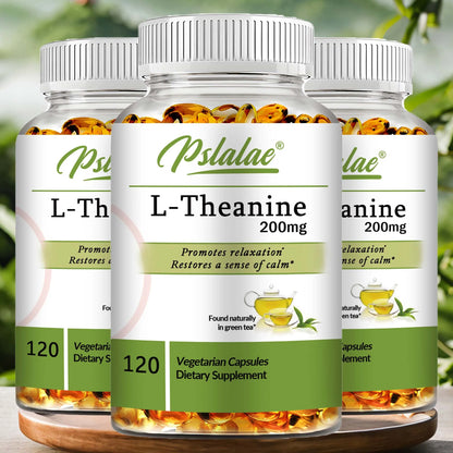 L-Theanine 200 Mg - Relieve Stress, Maintain A Calm and Relaxed Mood, Improve Concentration - 120 Capsules