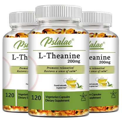 L-Theanine 200 Mg - Relieve Stress, Maintain A Calm and Relaxed Mood, Improve Concentration - 120 Capsules