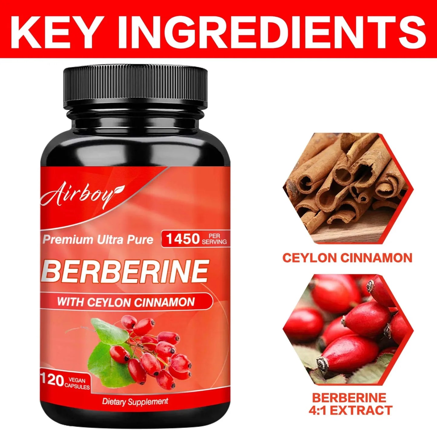 Berberine Capsules - Supports Digestive Comfort and Overall Health