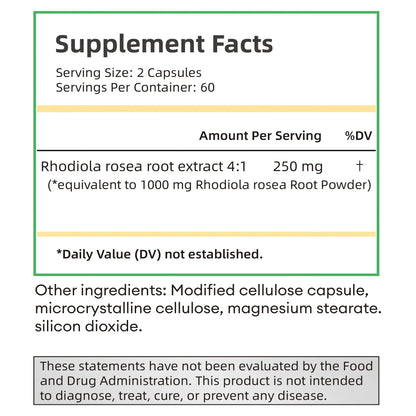 Rhodiola Rosea - Relieve Stress, Replenish Energy