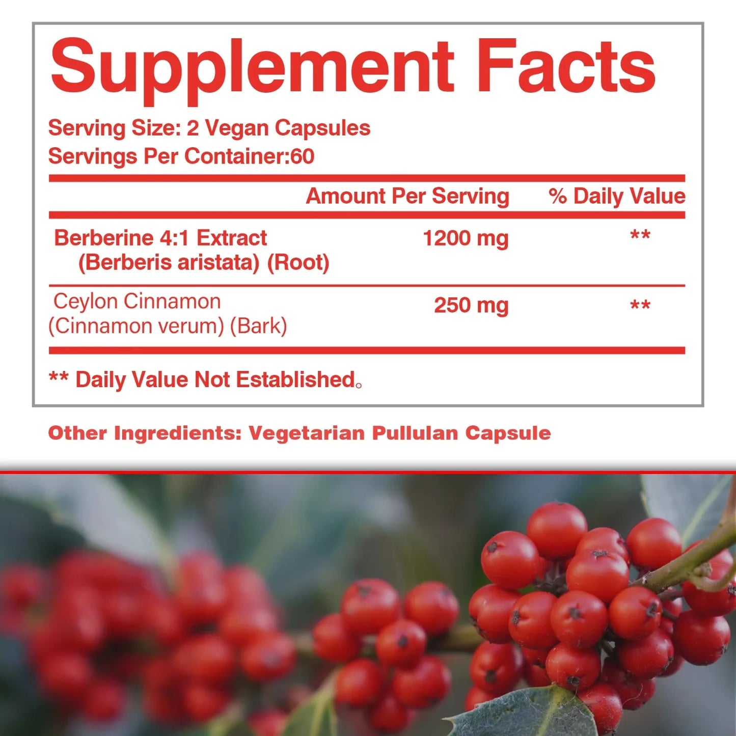 Berberine Capsules - Supports Digestive Comfort and Overall Health