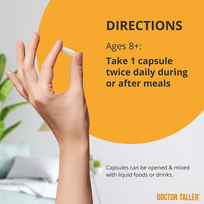 Doctor Taller, For Children (8+) & Teens, 60 Vegan Capsules
